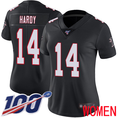 Atlanta Falcons Limited Black Women Justin Hardy Alternate Jersey NFL Football 14 100th Season Vapor Untouchable